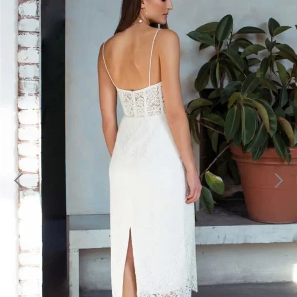 NEW Jenny Yoo Harley Dress Ivory Lace Boned Bodice Bridal Gown Size 8 - Picture 2 of 16